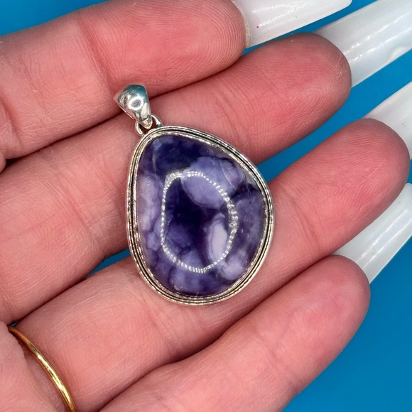 RARE Tiffany Stone Utah 925 Sliver Pendant Gemstone Rare Natural Stone - Picture 3 of 7